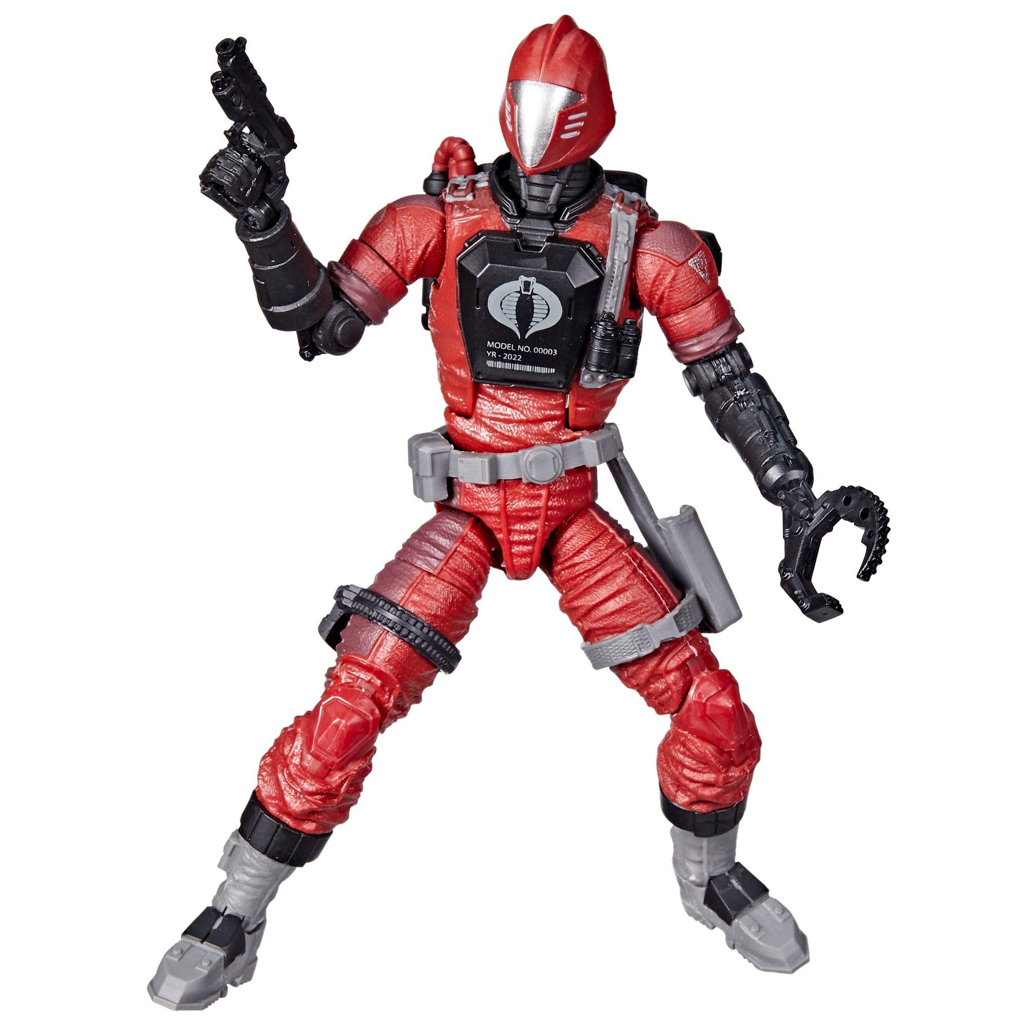 G.I. Joe Classified Crimson B.A.T. action figure with premium accessories for dynamic posing.