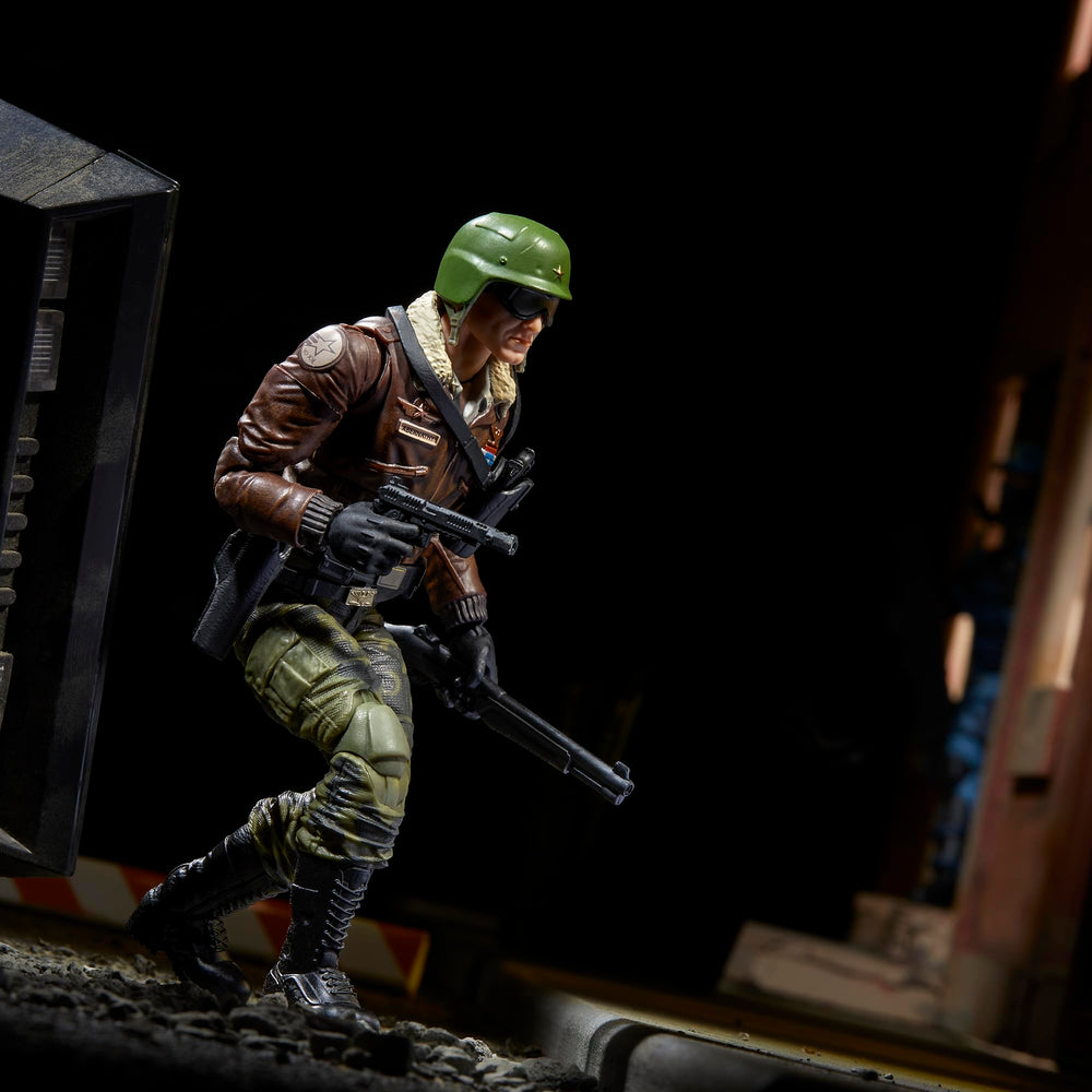 G.I. Joe Hawk footlocker included for secure storage and display.