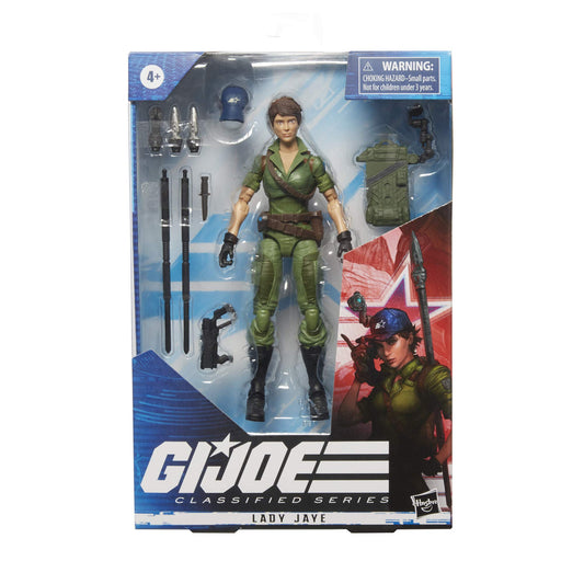 G.I. Joe Lady Jaye figure side pose showcasing articulation.