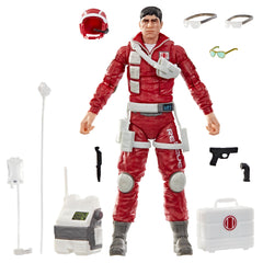 G.I. Joe Lifeline figure with full loadout, ideal for dynamic display and storytelling.