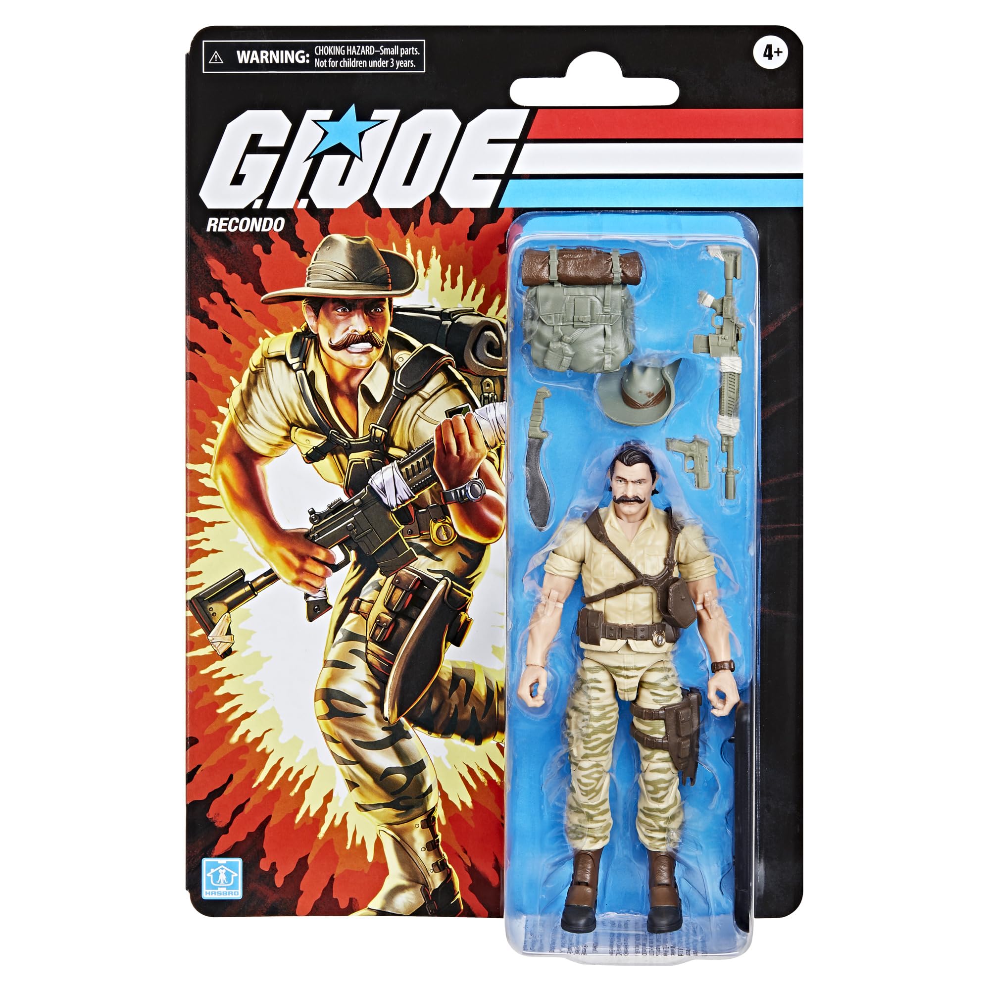Recondo in action pose shows articulation for dynamic dioramas.