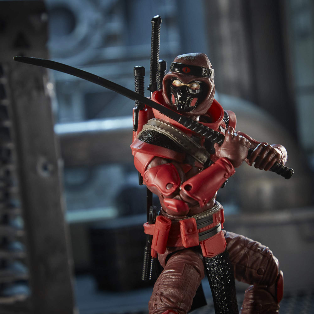 G.I. Joe Red Ninja accessories kit including katana and gear.