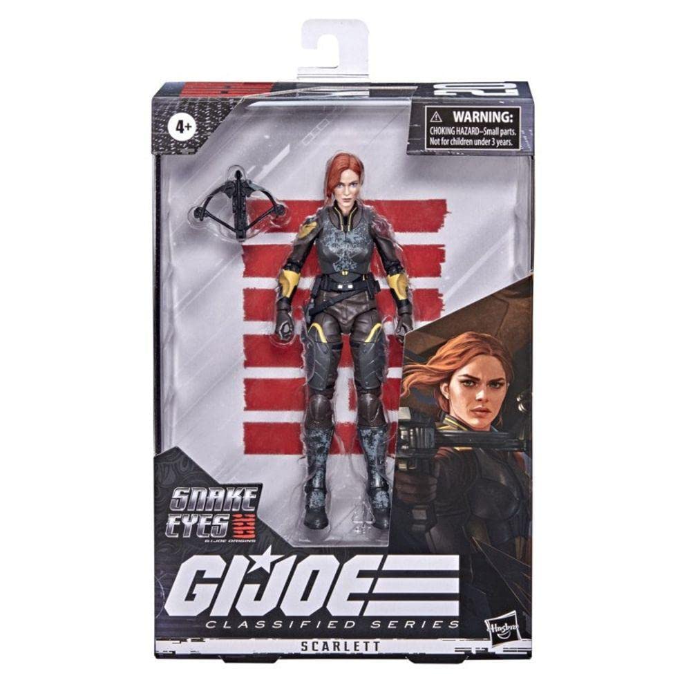 G.I. Joe Scarlett figure with premium detailing supports dramatic, poseable poses.