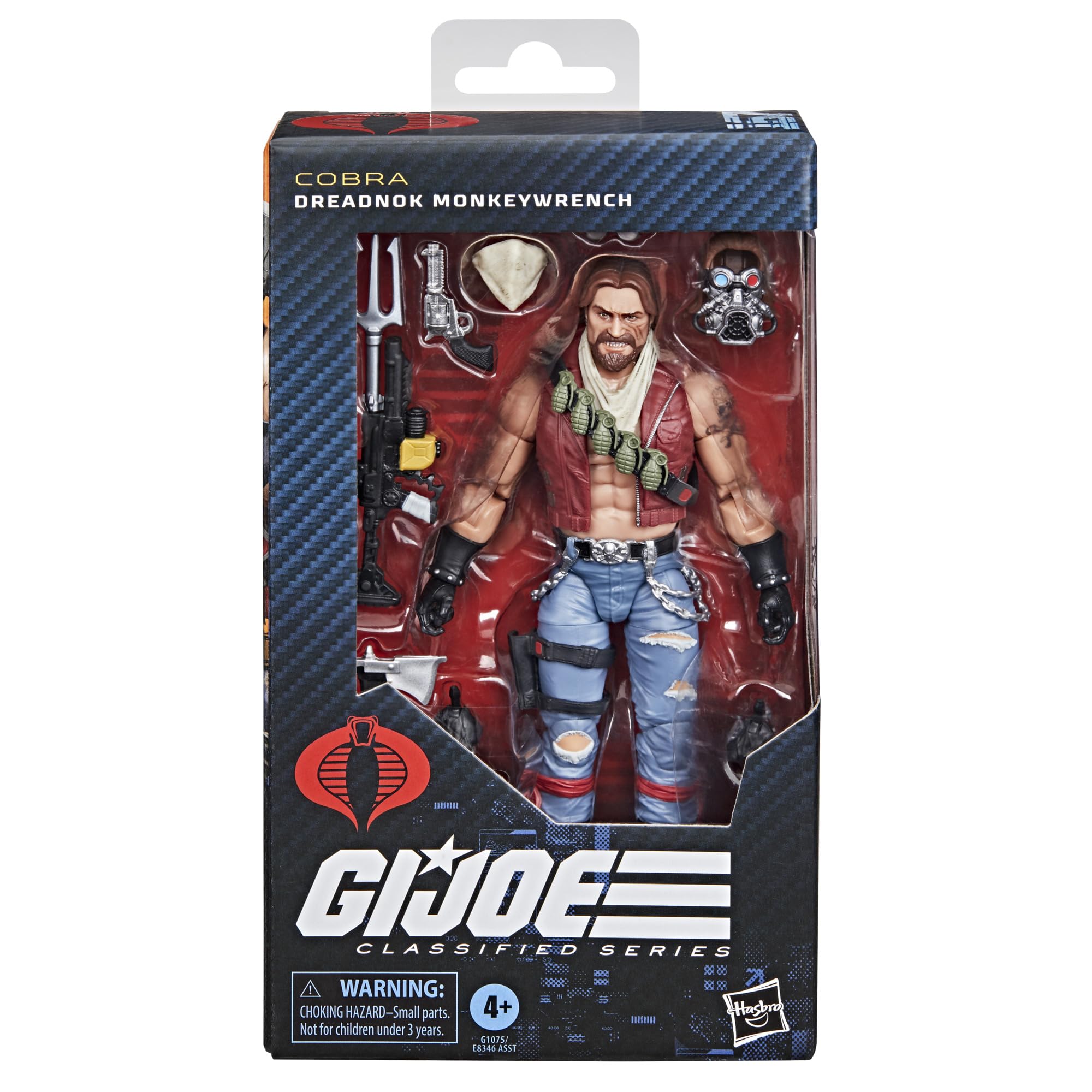 G.I. Joe Monkeywrench accessory loadout showcases ten pieces for versatile play.