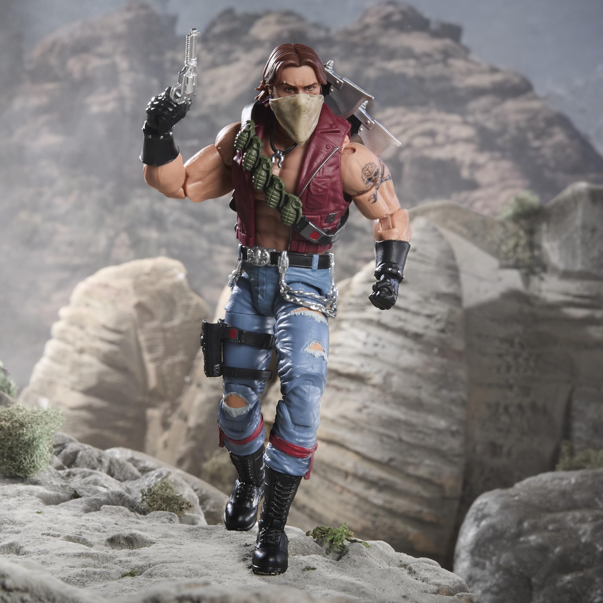 G.I. Joe Monkeywrench bandana mask adds classic Dreadnok silhouette.