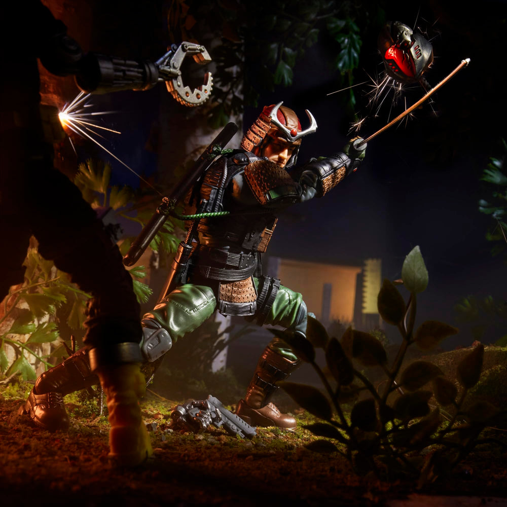 G.I. Joe swords and scabbard for action-ready display.