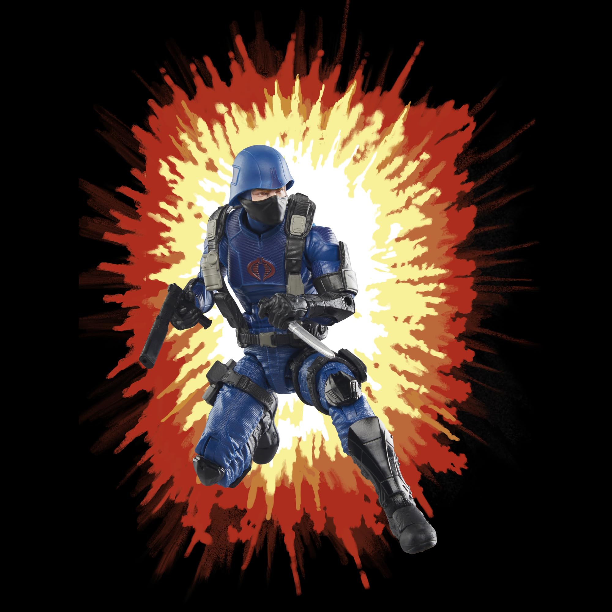 Poseable Cobra Trooper with multiple joints enables dynamic battle poses