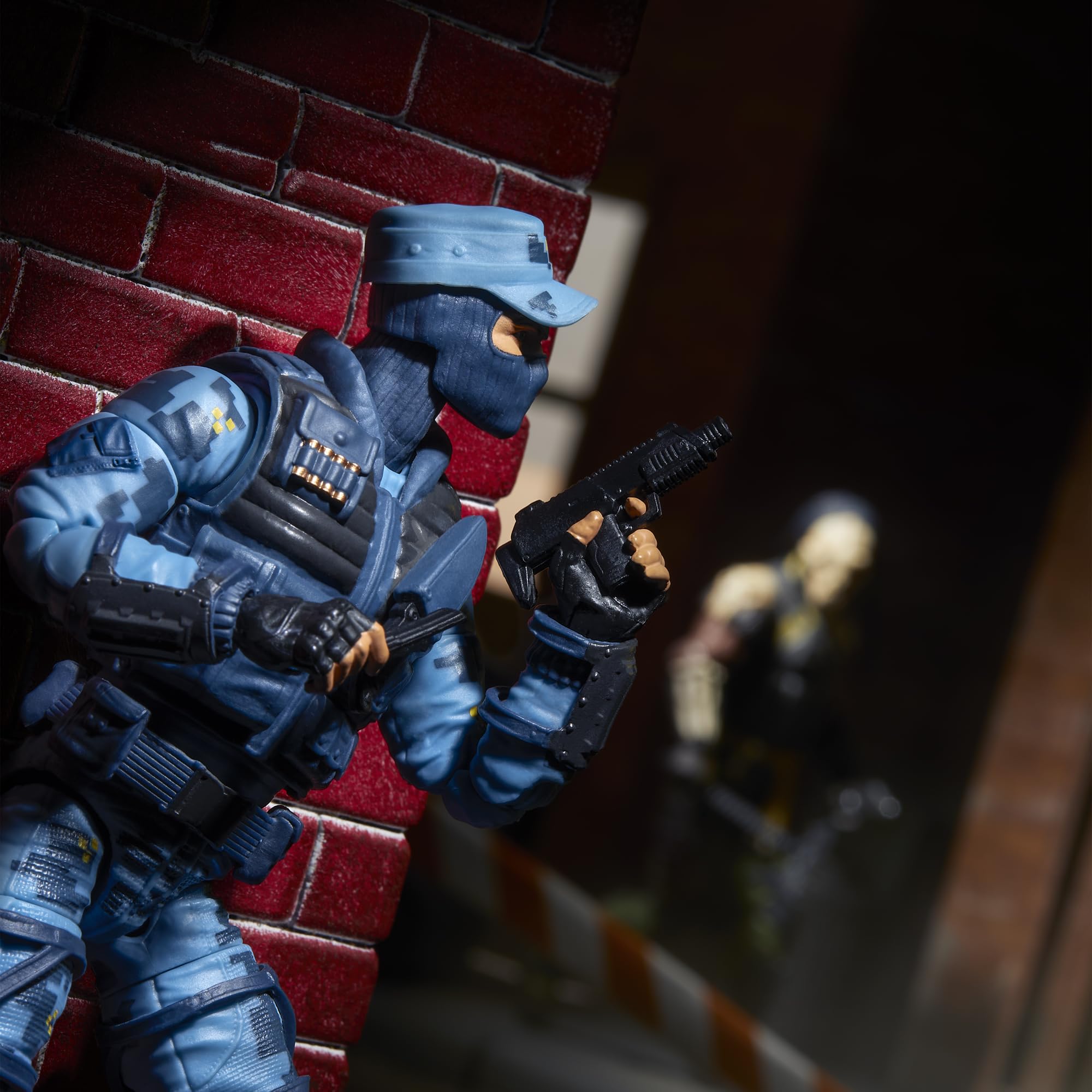 Jason Shockwave Faria with hat and gear provides authentic S.W.A.T. styling.