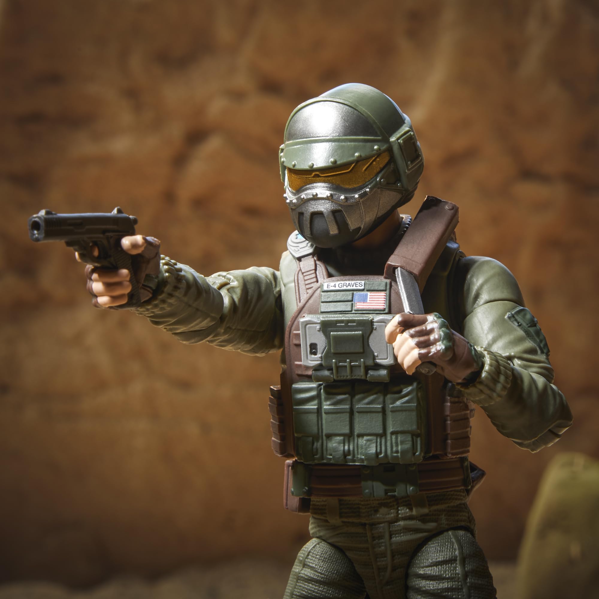 Backpack accessory attached to Grunt Graves for field loadout