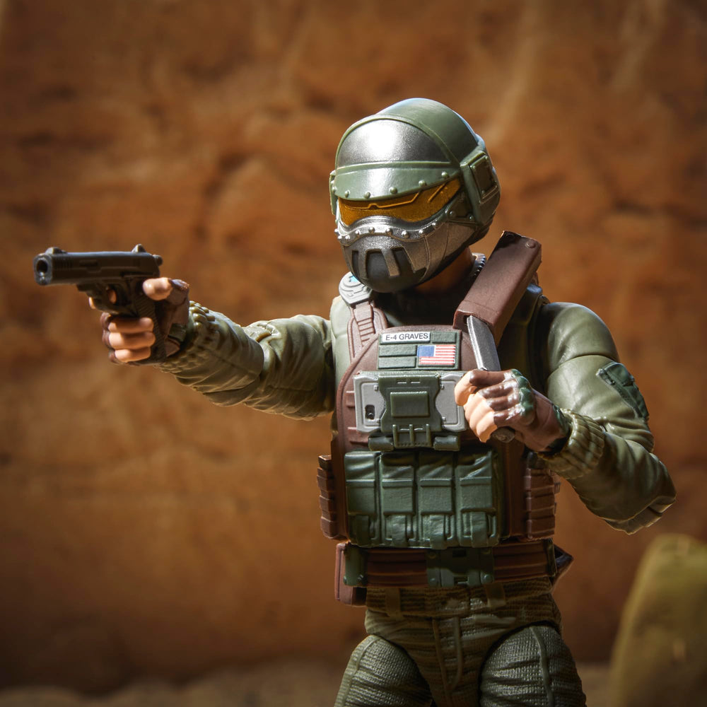 Backpack accessory attached to Grunt Graves for field loadout