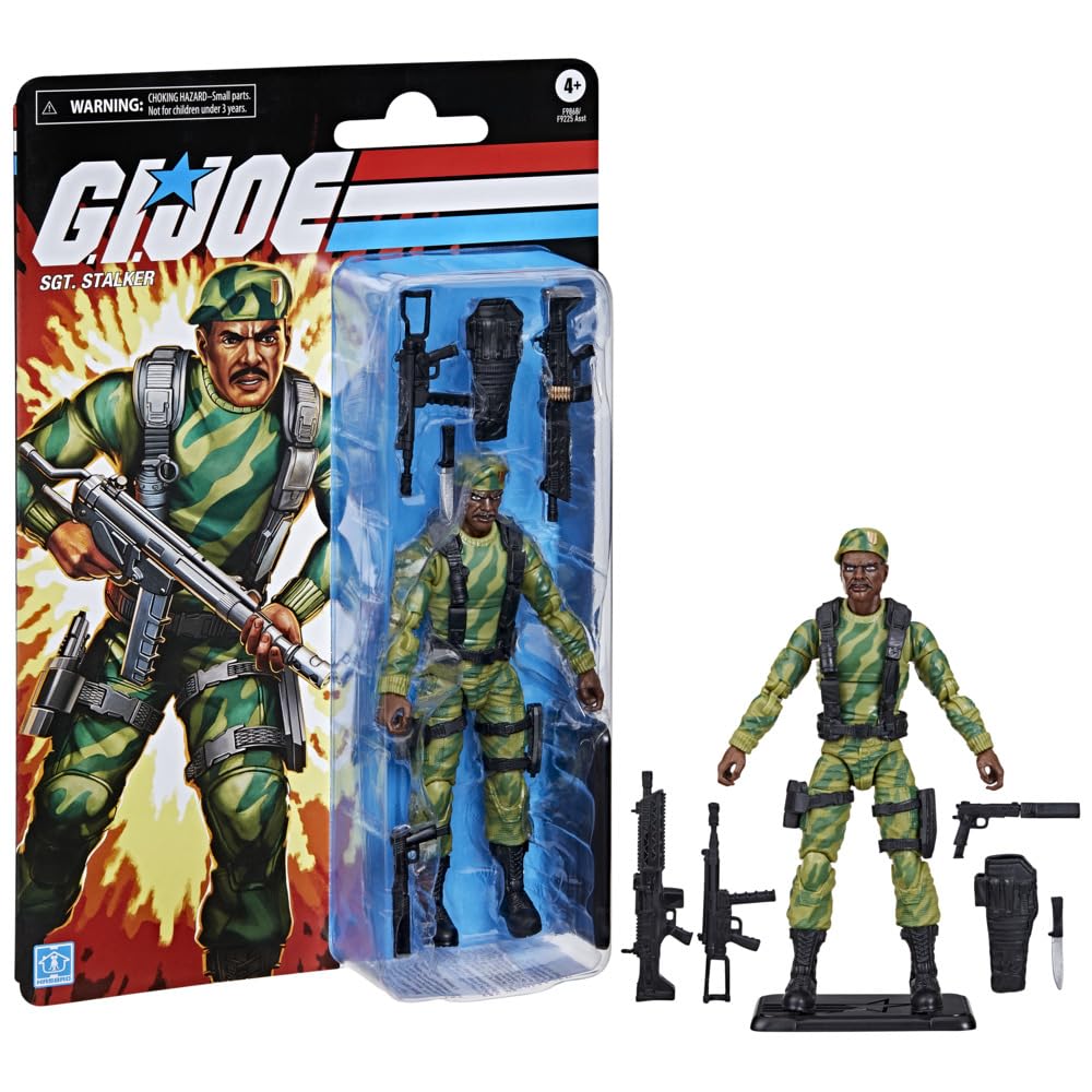 G.I. Joe Sgt. Stalker front view shows premium detailing for display and posing