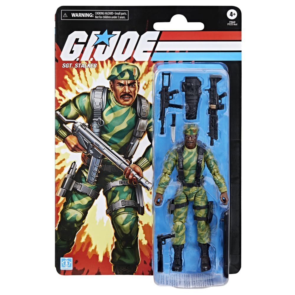 G.I. Joe Sgt. Stalker weapons and gear close-up for varied loadouts
