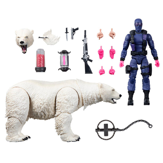 G.I. Joe Classified Snake Eyes front view with premium articulation for dynamic poses.