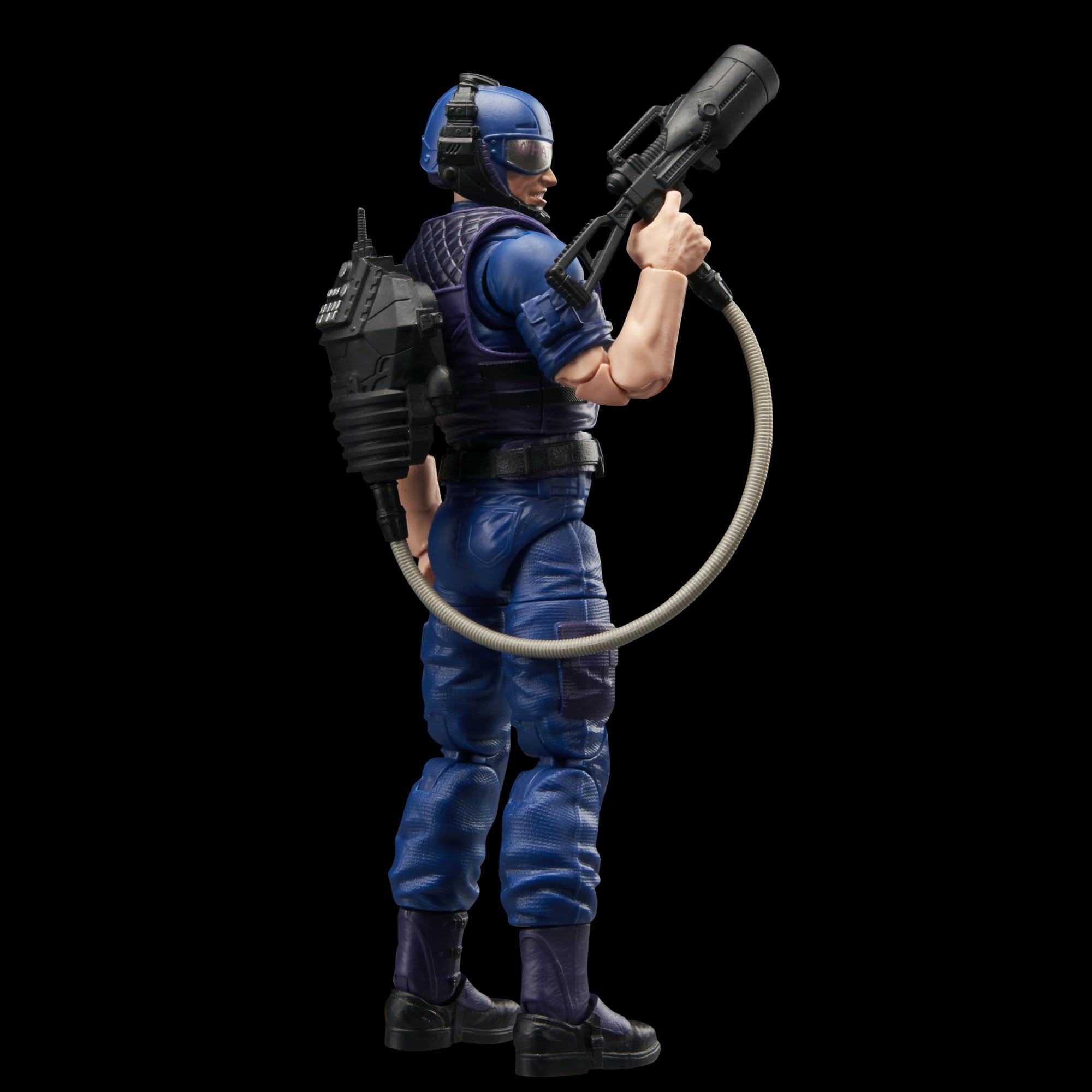 G.I. Joe Tele-Viper figure stand supports dynamic poses for display and photography.