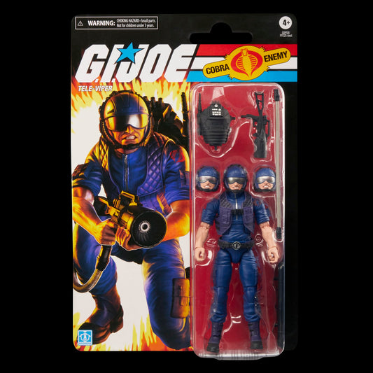 G.I. Joe Tele-Viper with alt heads highlights interchangeable expressions for customizing scenes.
