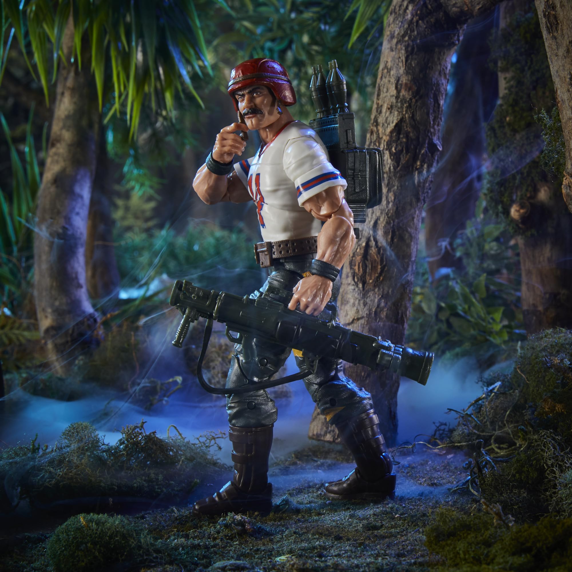 G.I. Joe Bazooka figure textured deco close-up for premium look