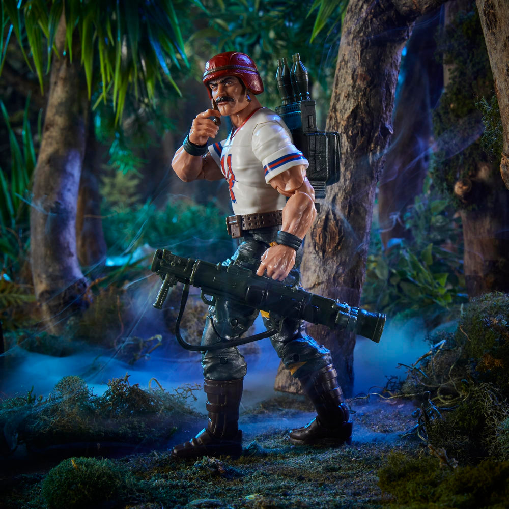 G.I. Joe Bazooka figure textured deco close-up for premium look