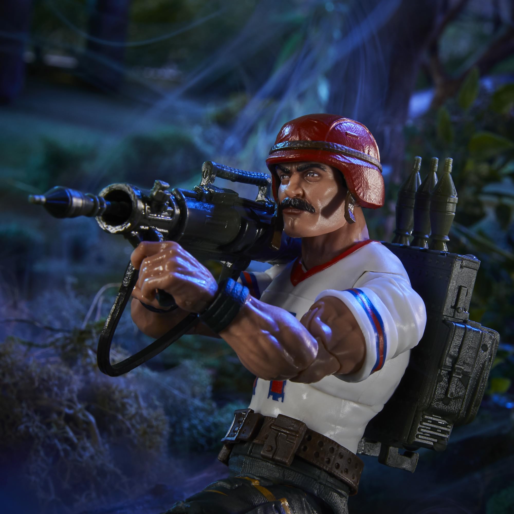 G.I. Joe Classified Tiger Force Bazooka figure articulation close-up for pose variety