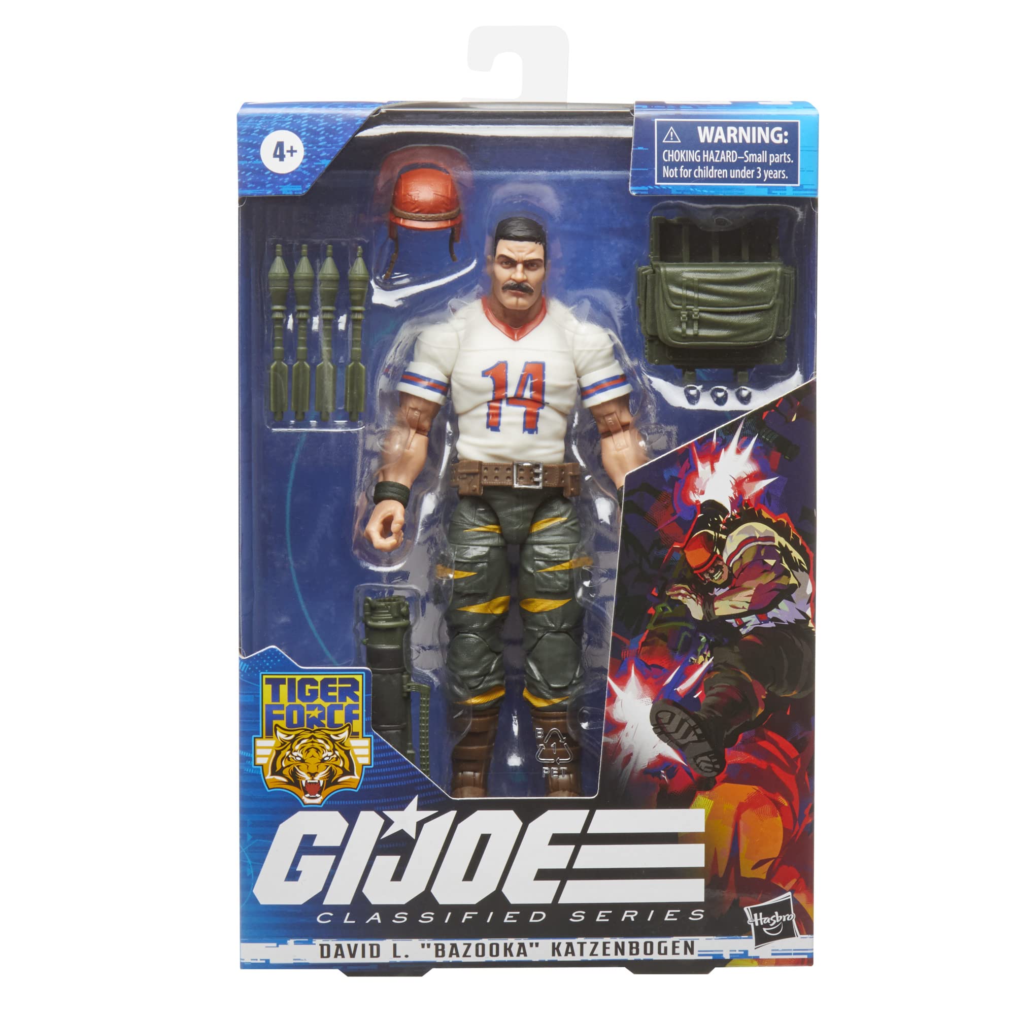 G.I. Joe Classified Tiger Force Bazooka figure side view for dynamic display