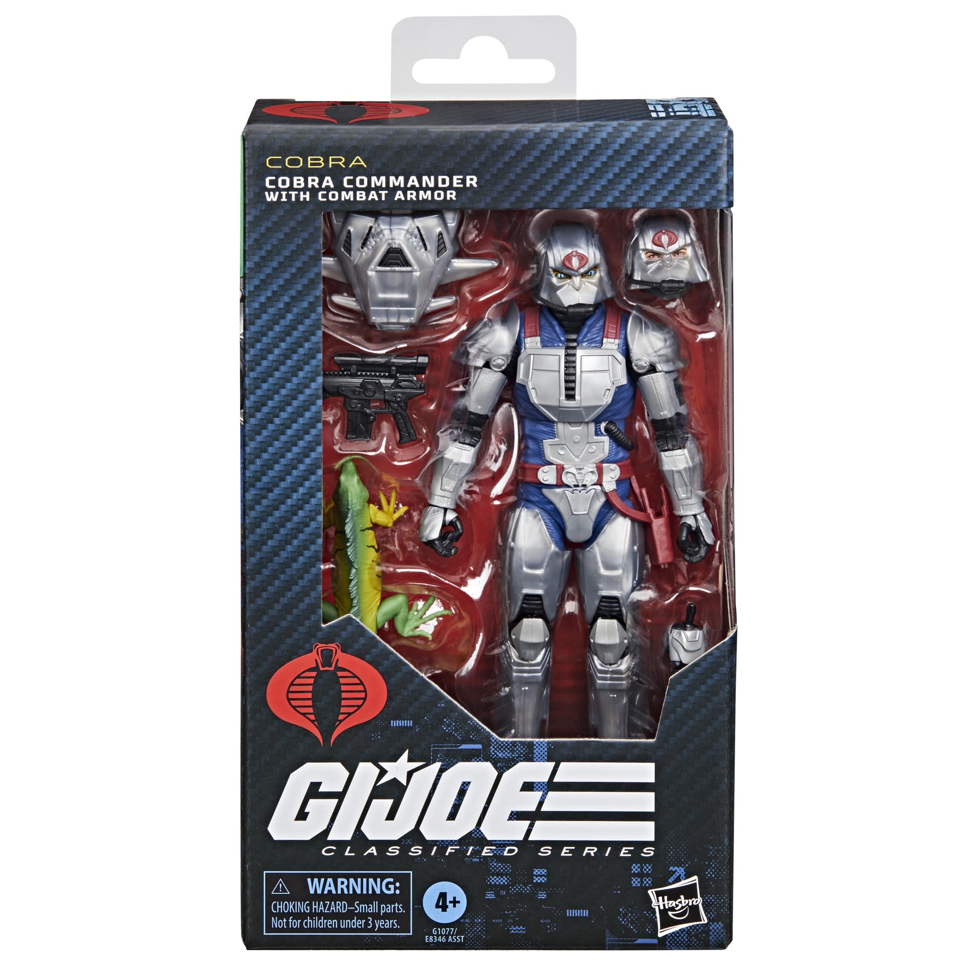 G.I. Joe Cobra Commander Combat Armor back view highlights backpack for display