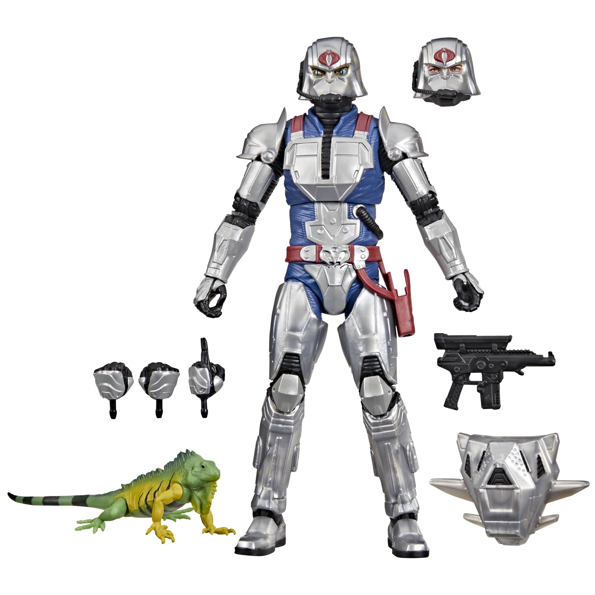 G.I. Joe Cobra Commander with Combat Armor front view ideal for display-ready poses