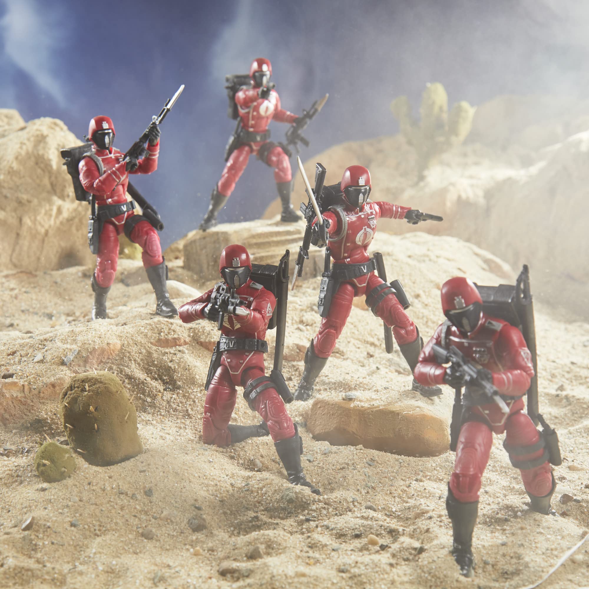 G.I. Joe Crimson Guard premium deco closeup captures sharp textures and color balance