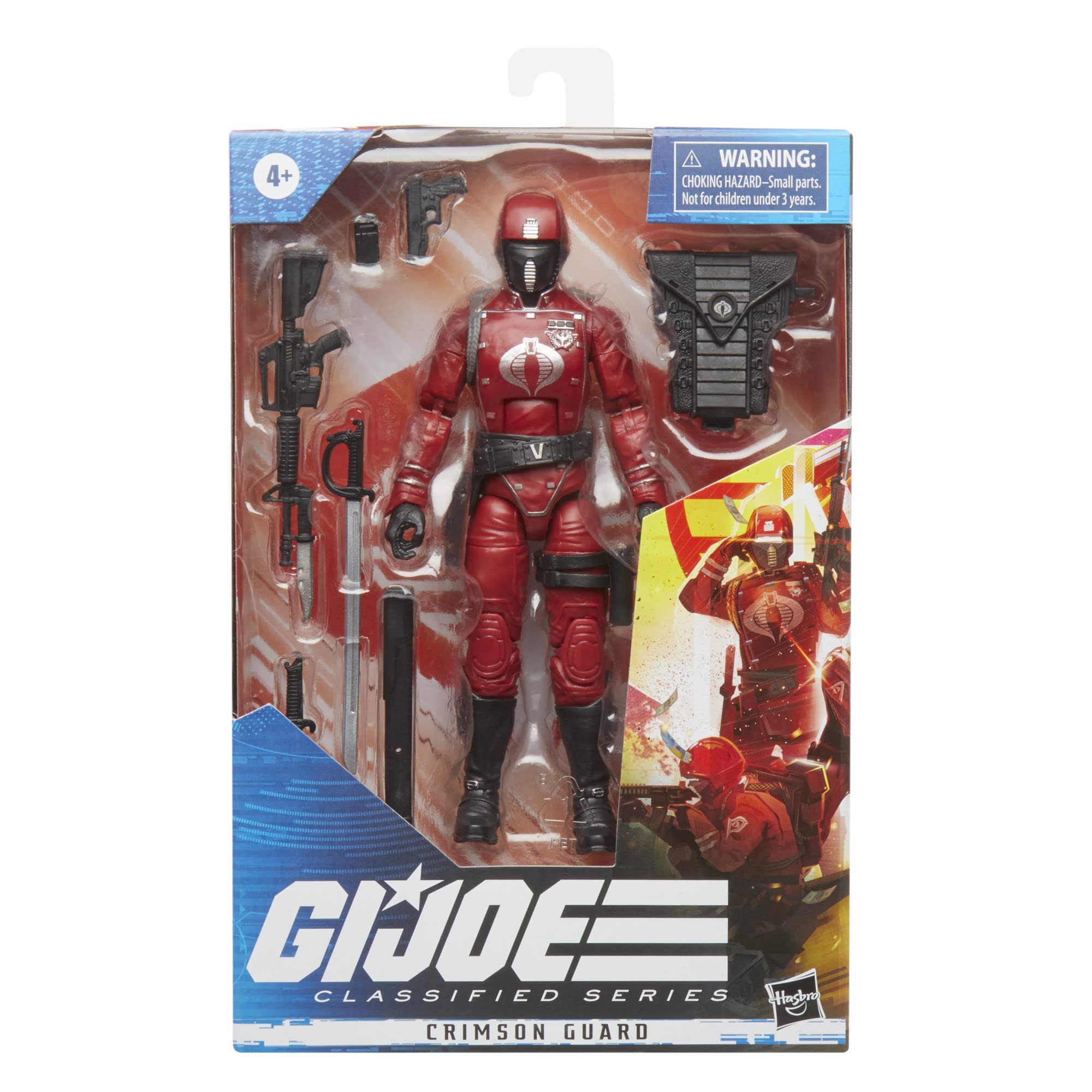 G.I. Joe Crimson Guard side pose demonstrates dynamic action-friendly stance for dioramas