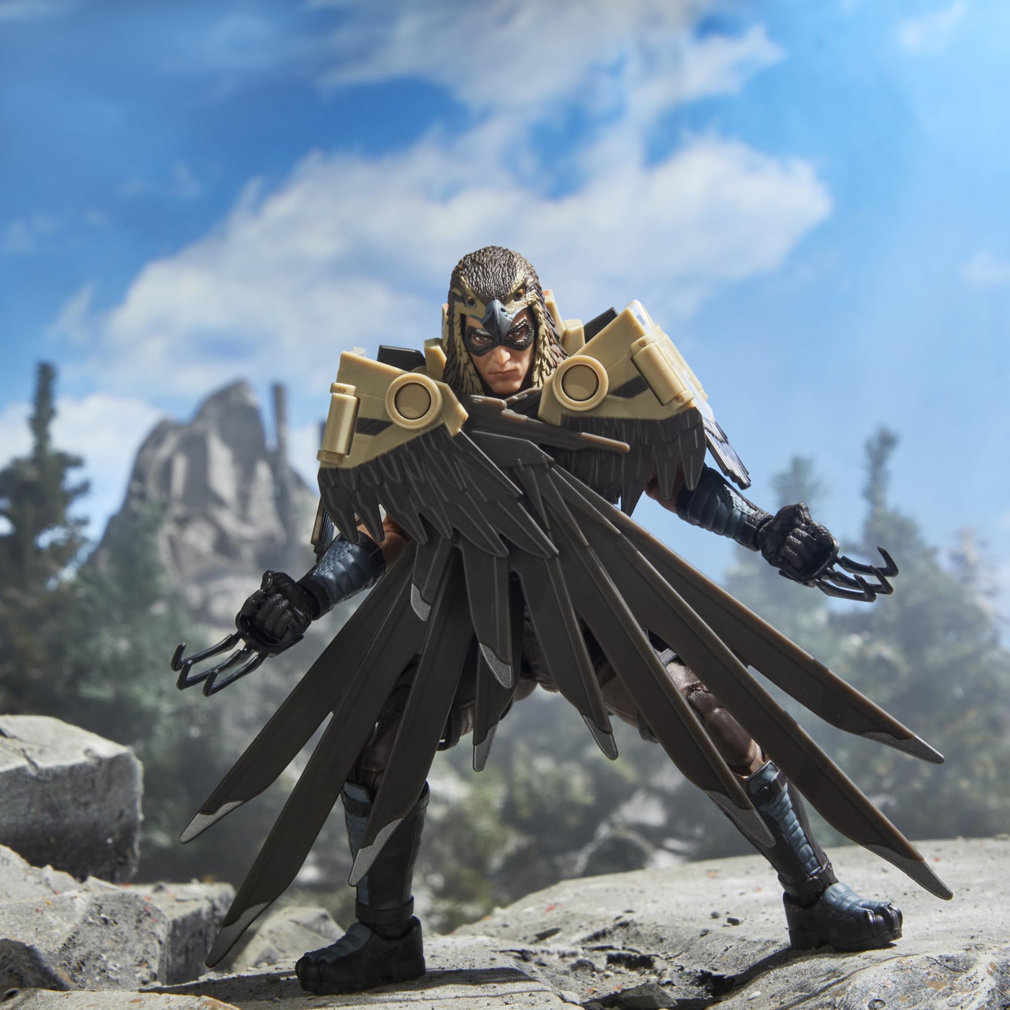 Daedalus jet wing pack extends to a 17-inch wingspan for dramatic impact.