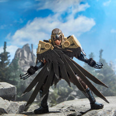Daedalus jet wing pack extends to a 17-inch wingspan for dramatic impact.