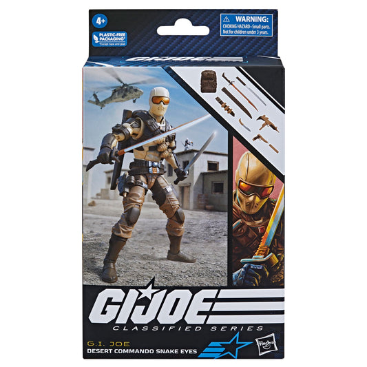GI Joe Desert Commando Snake Eyes articulation detail highlights fine deco for display