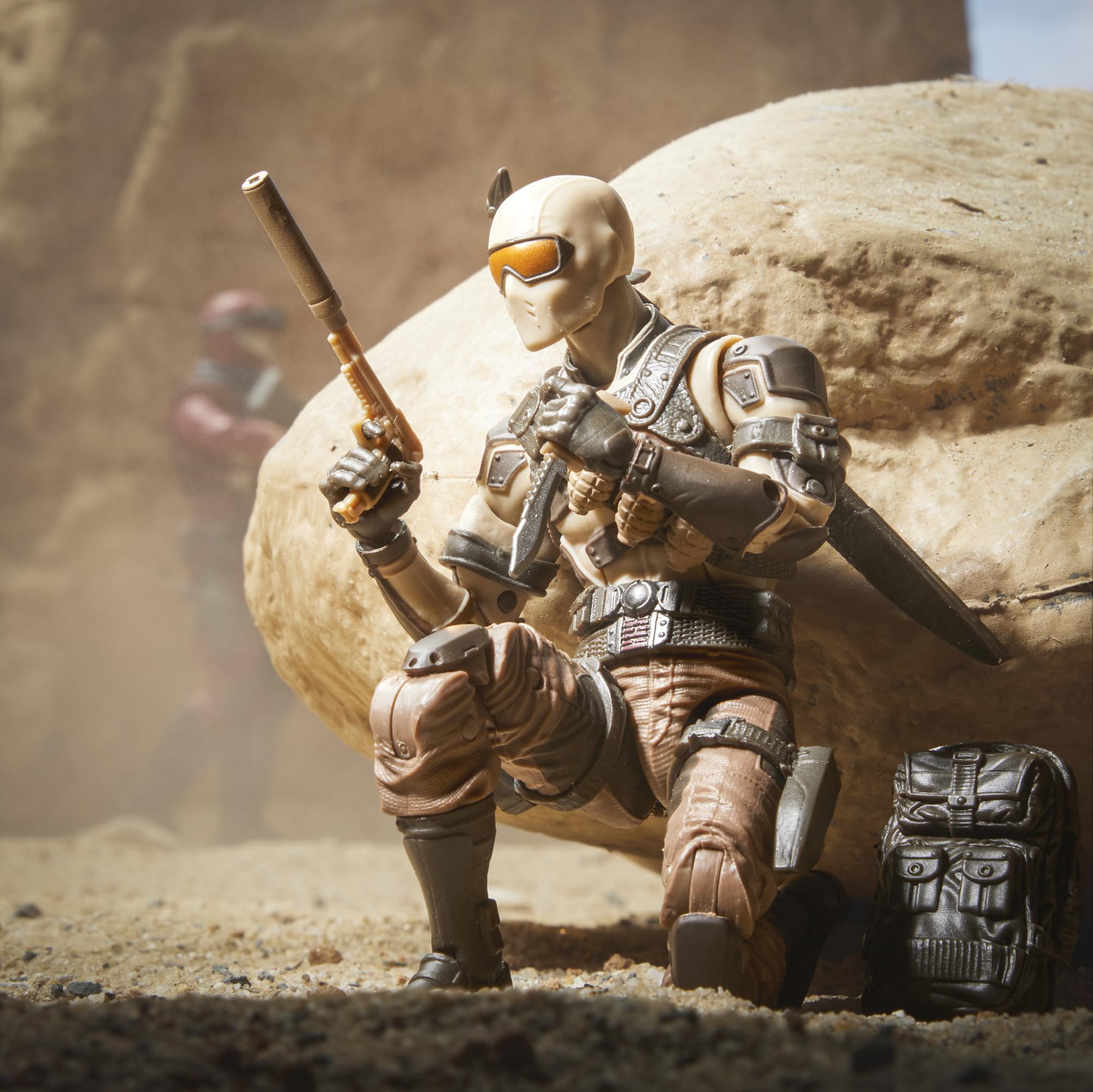 GI Joe Desert Commando Snake Eyes dual swords ready for posing and display