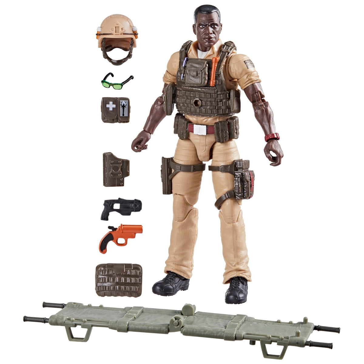 G.I. Joe Carl Doc Greer figure front view for dynamic posing.