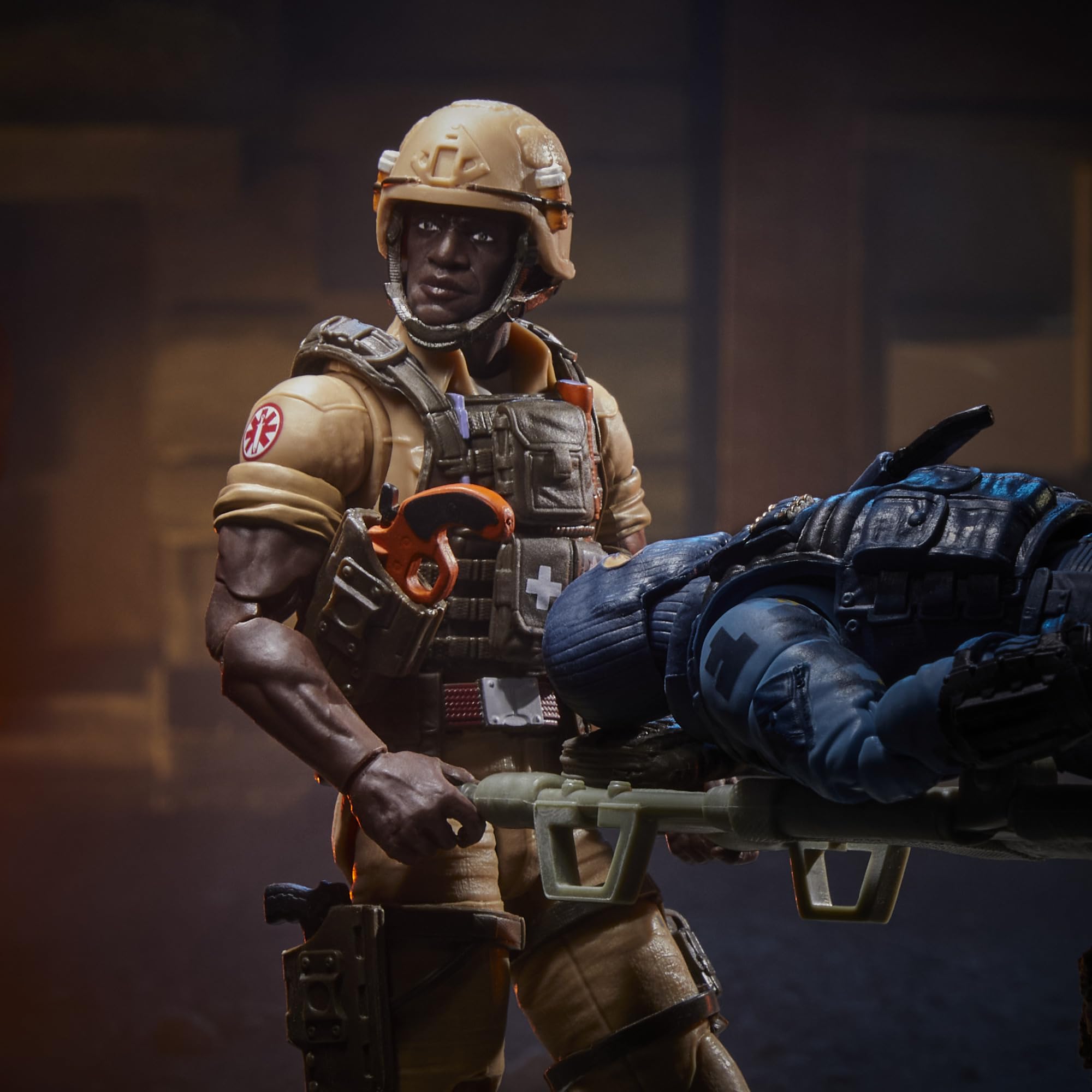 Doc Greer stretcher attachment enhances diorama realism.