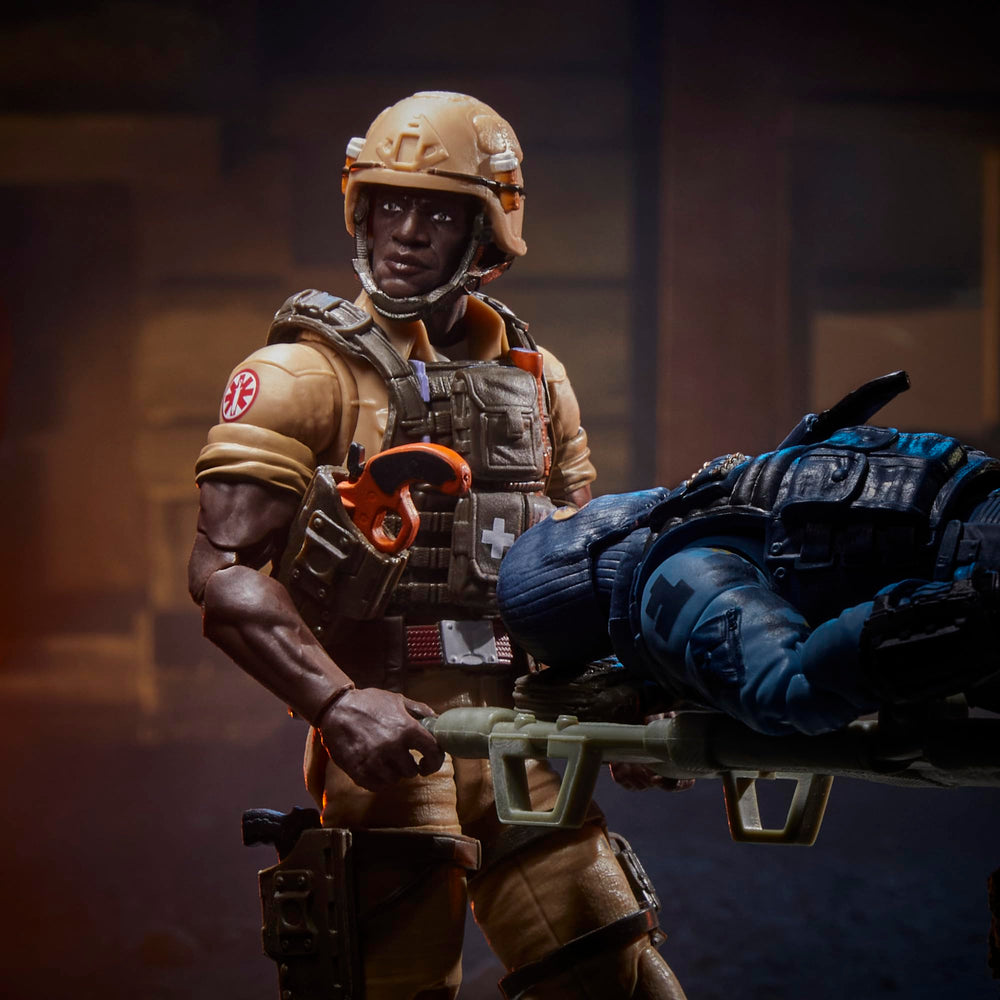 Doc Greer stretcher attachment enhances diorama realism.