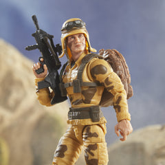 Dusty figure in dramatic pose with intricate joints, enabling dynamic display options.