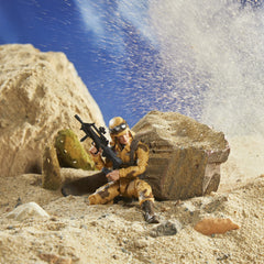 Dusty action figure equipped with multiple accessories, ready for battle dioramas.