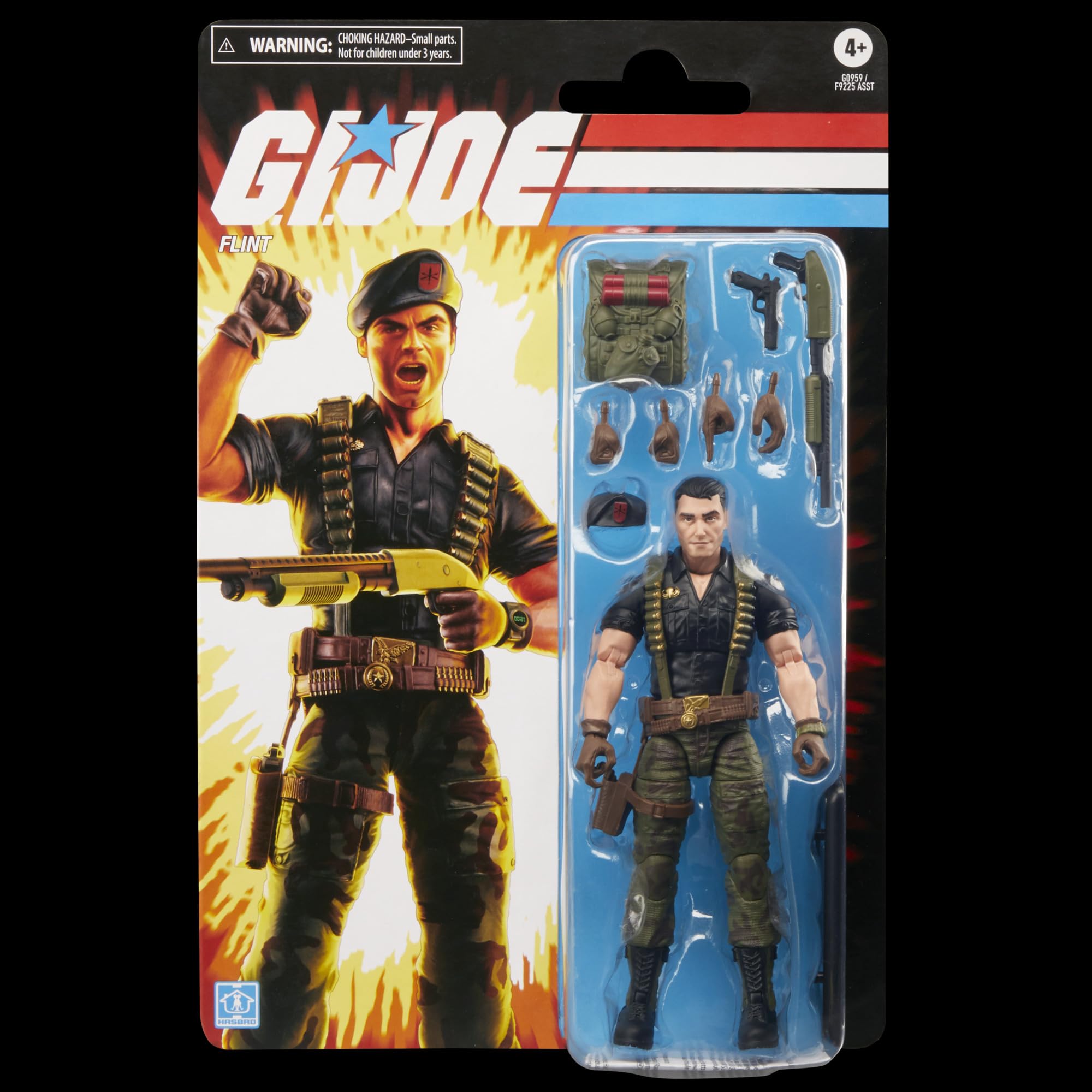 G.I. Joe Flint figure in dynamic pose highlights high poseability for dioramas