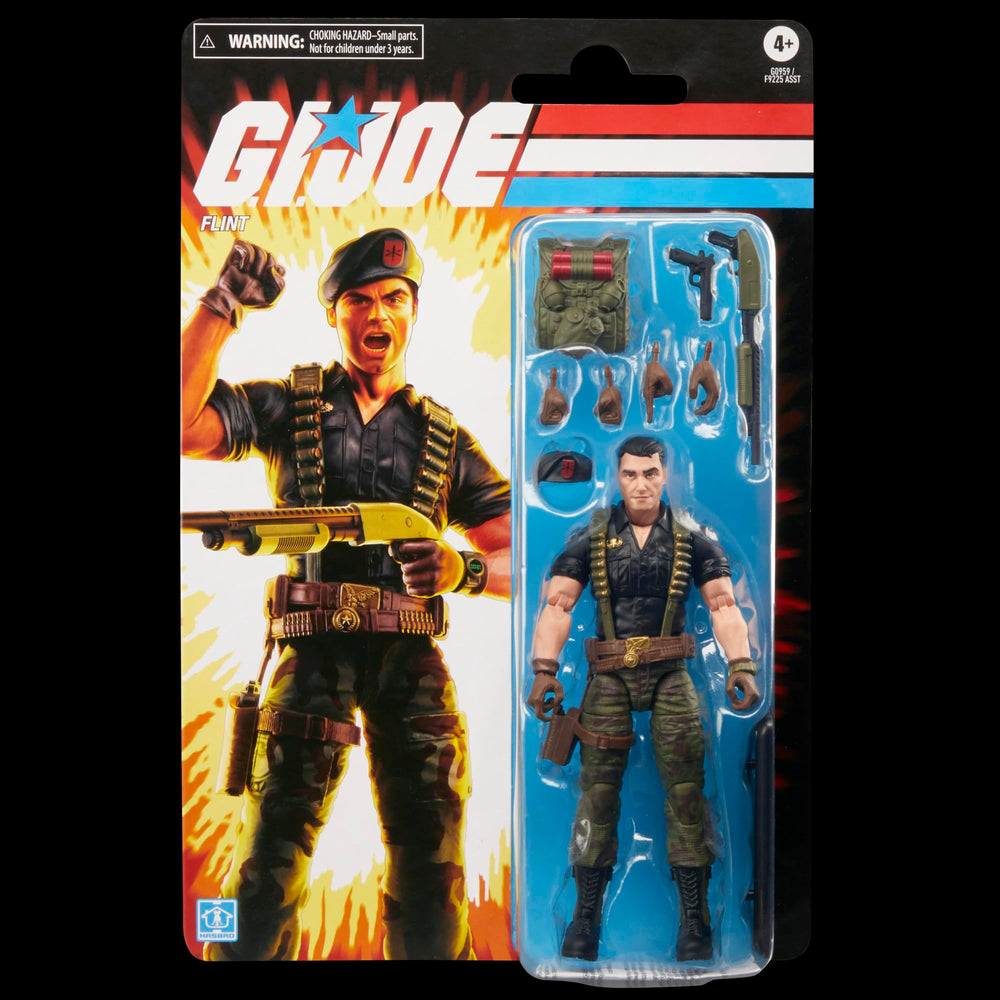 G.I. Joe Flint figure in dynamic pose highlights high poseability for dioramas