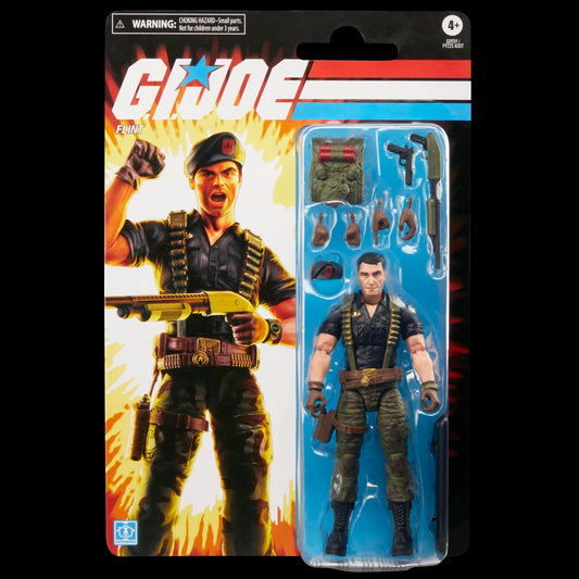 G.I. Joe Flint figure in dynamic pose highlights high poseability for dioramas