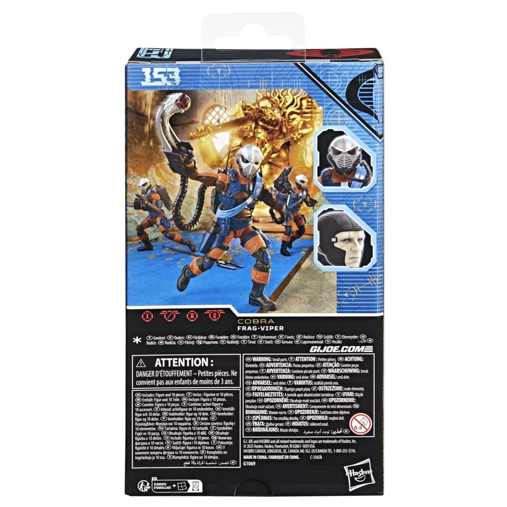 G.I. Joe Frag-Viper weapon accessories finish the figure's gear