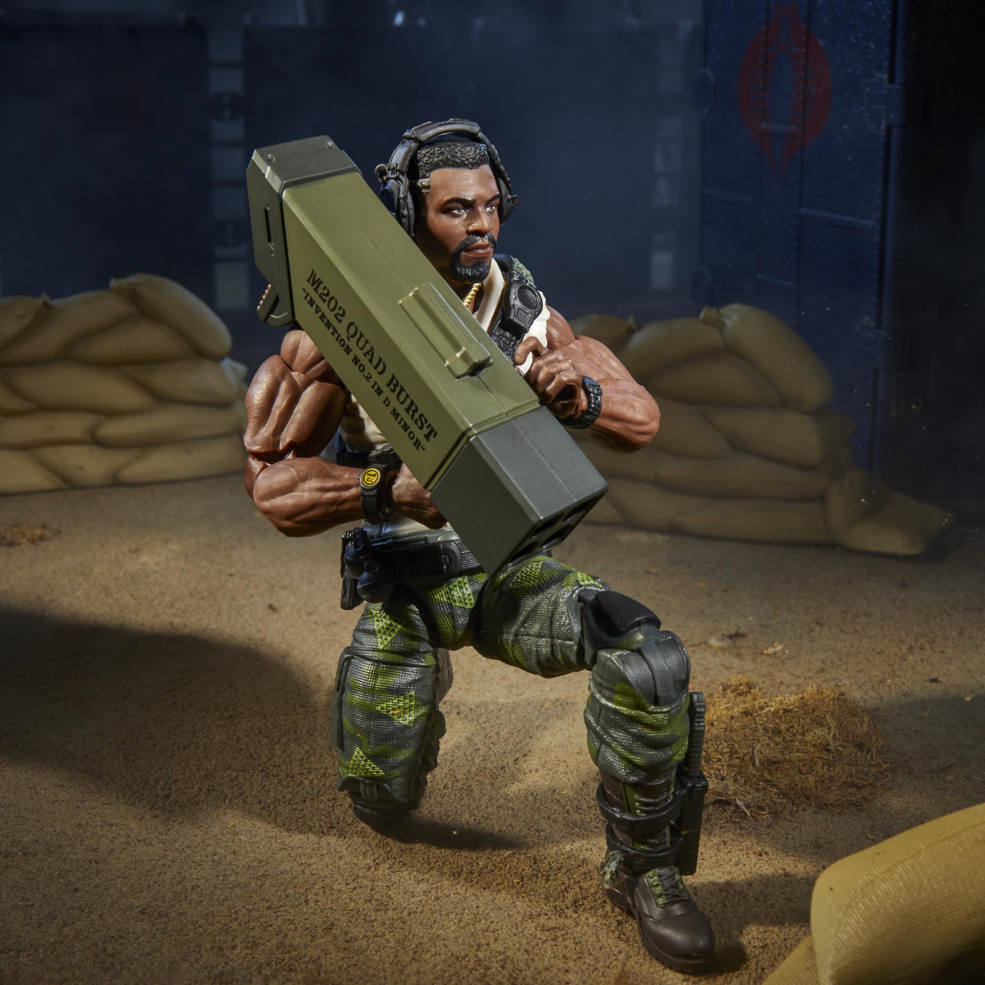 G.I. Joe Heavy Duty quad burst launchers in action