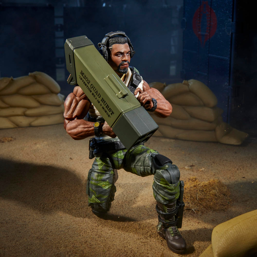 G.I. Joe Heavy Duty quad burst launchers in action