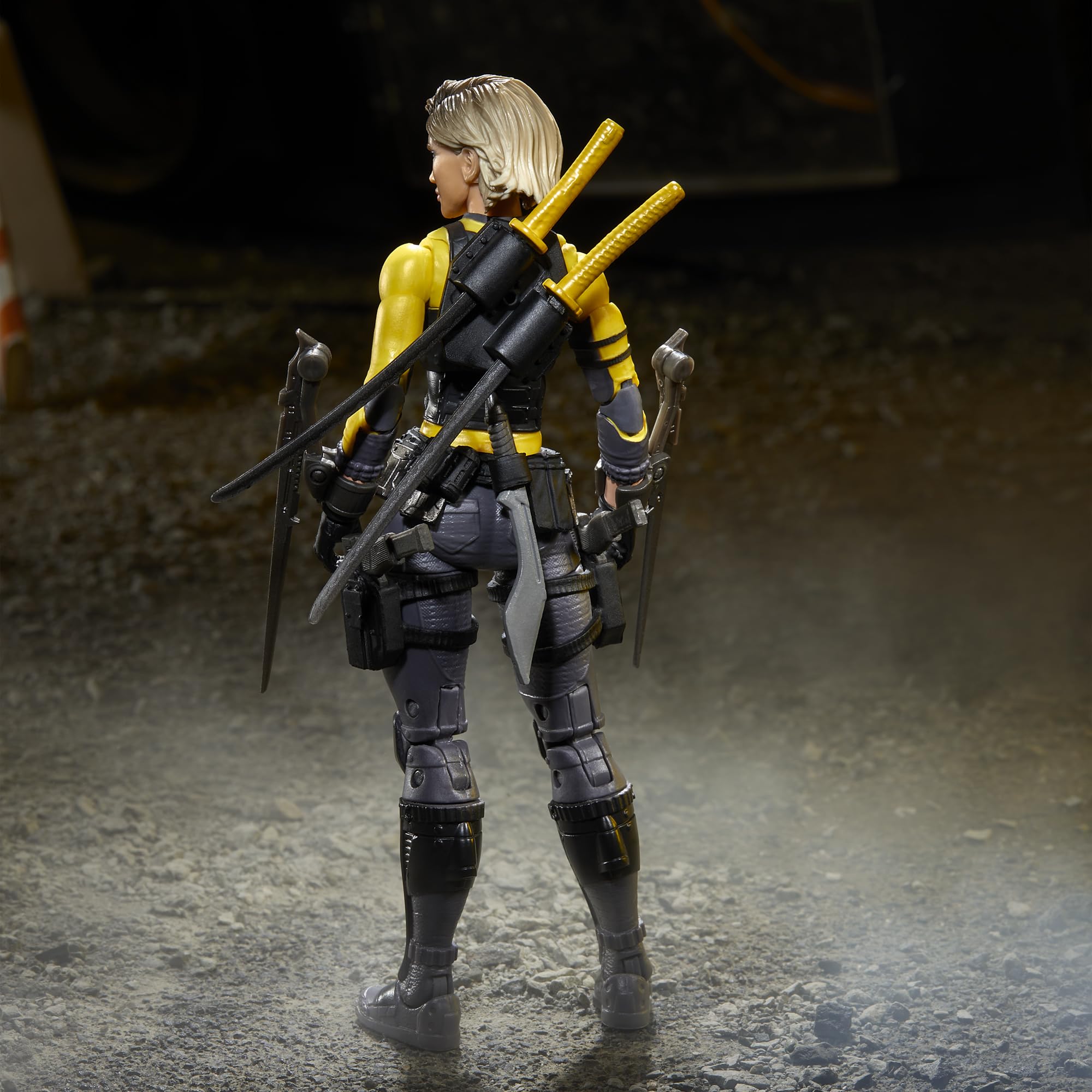 Helix diorama-ready pose captures covert operations mood.