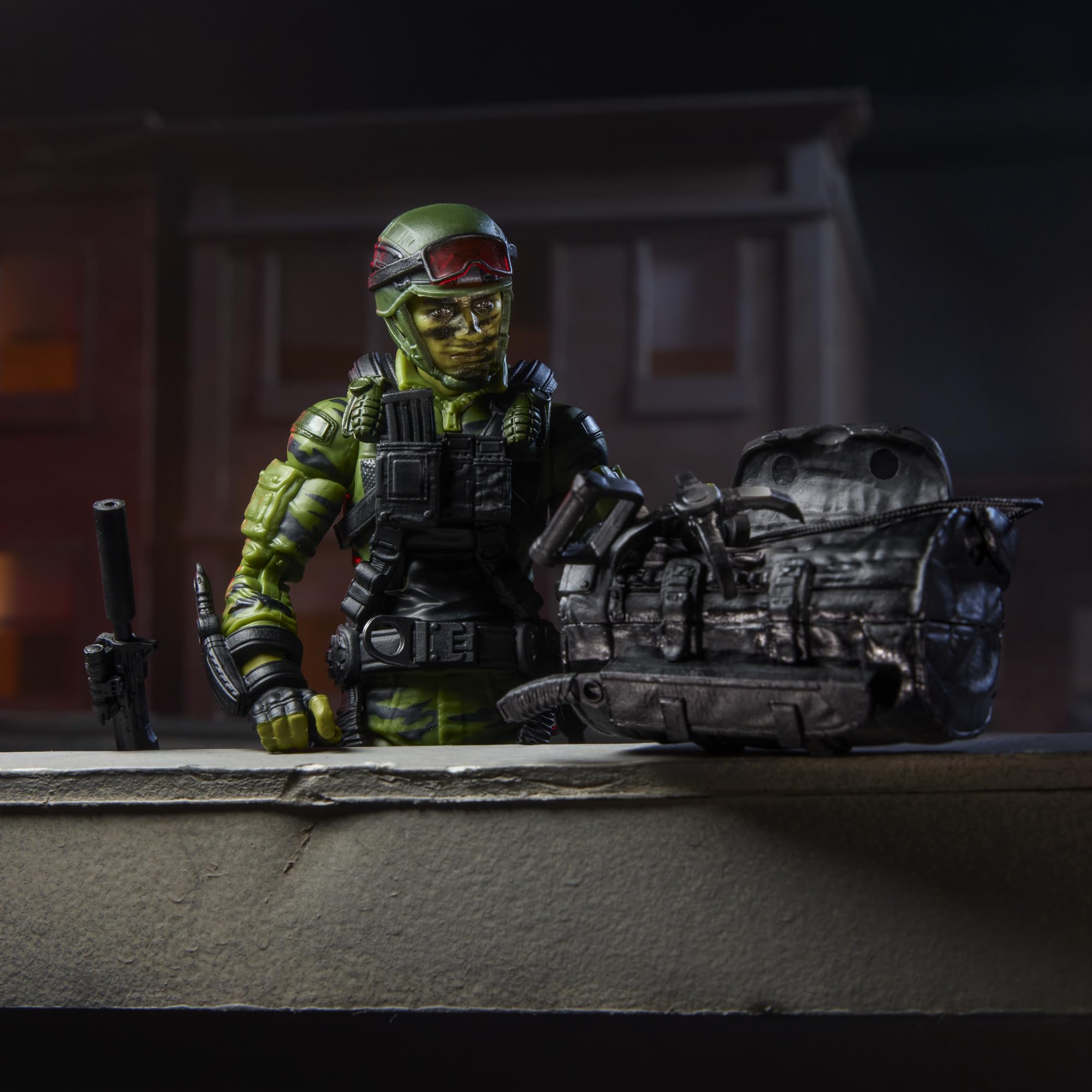 G.I. Joe Hit & Run accessories laid out for display.