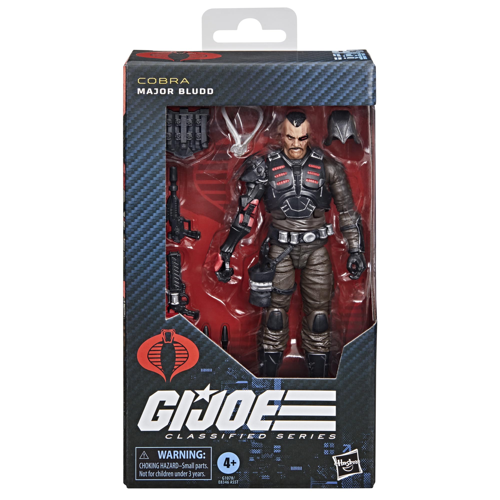 G.I. Joe Major Bludd helmet accessory with figure