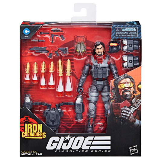 G.I. Joe Metal-Head packaging opens for quick view of the accessory loadout.