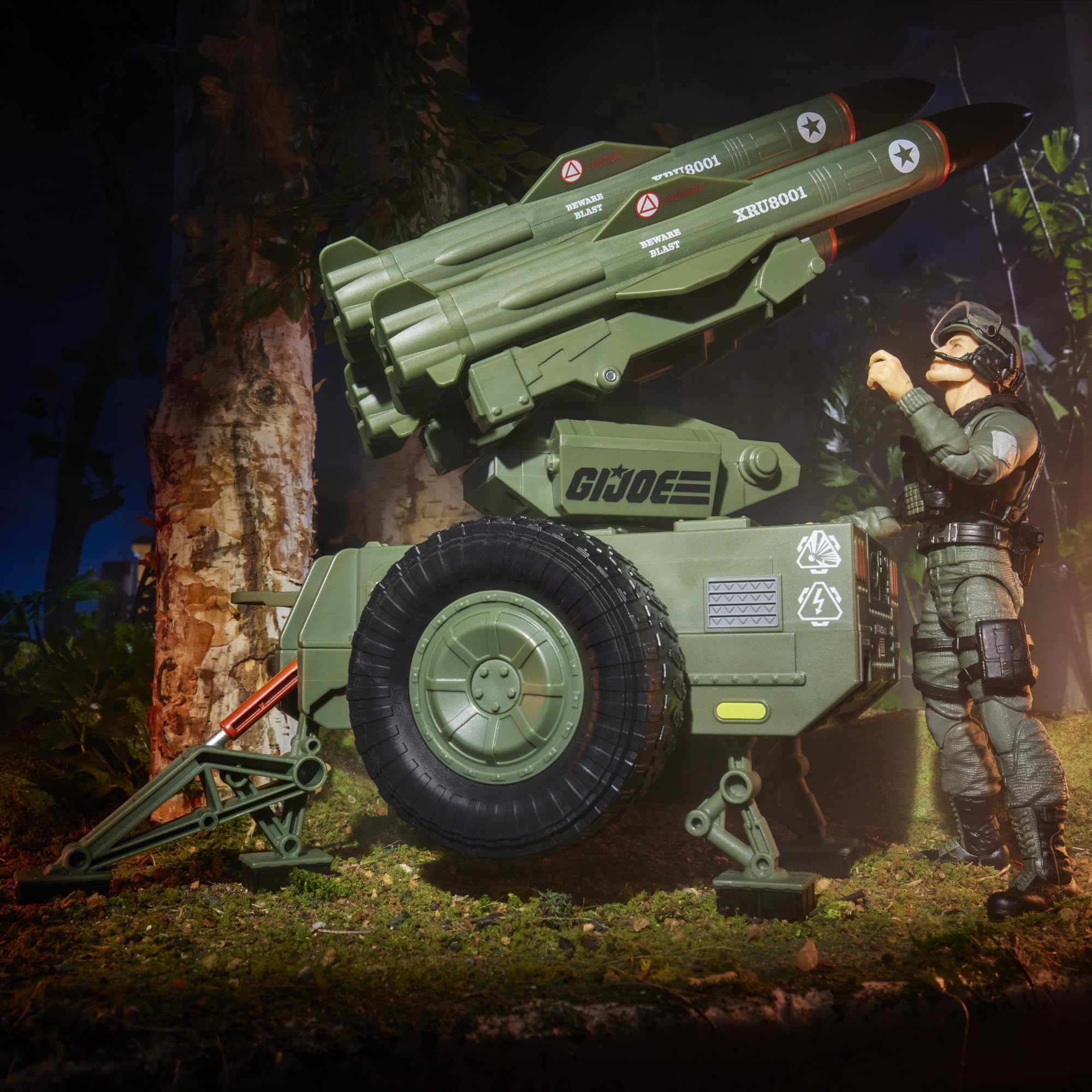 Folding stabilizer legs offer stable posing on shelves.