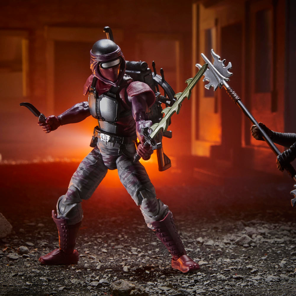 G.I. Joe Night-Creeper battle pose in a custom diorama