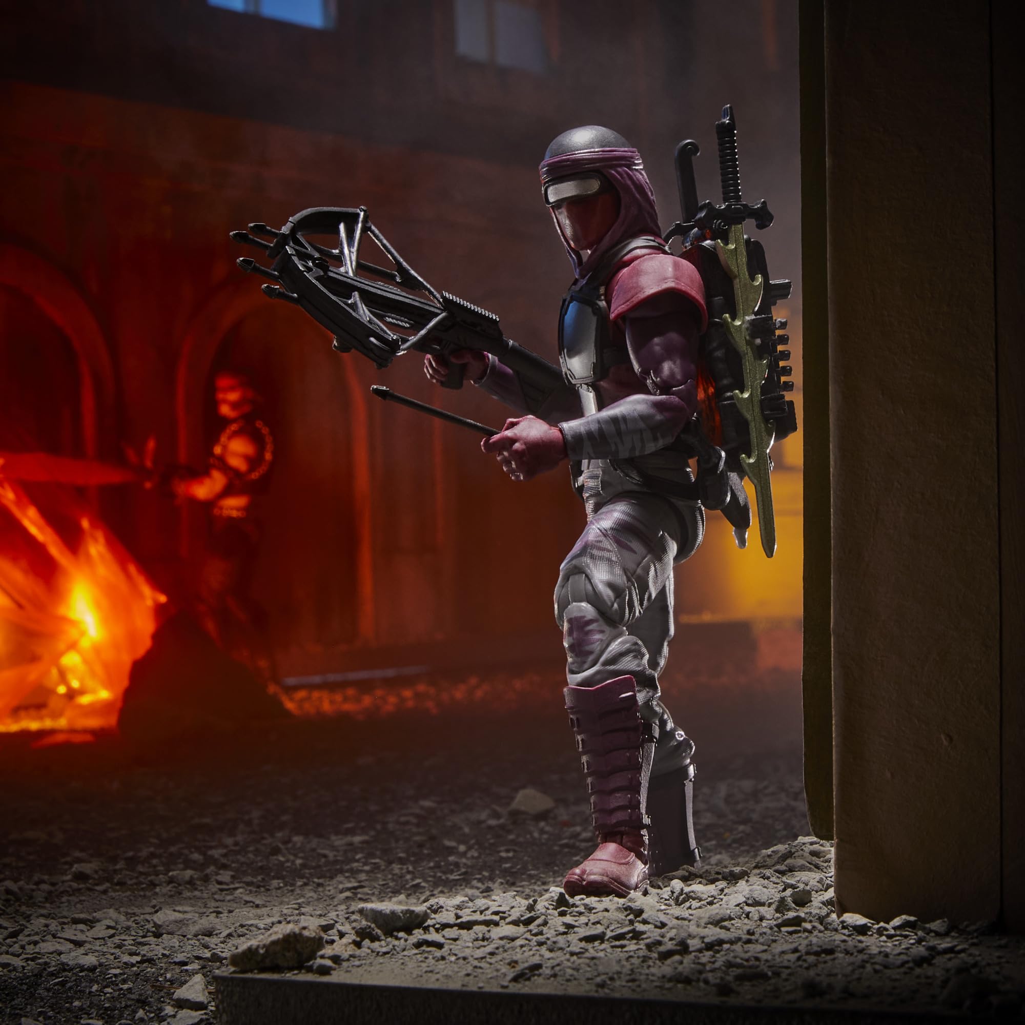G.I. Joe Night-Creeper crossbow with bolt and quiver for stealth poses