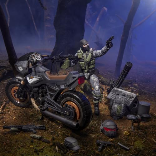 G.I. Joe Night Pursuit Cycle vehicle shown with functional wheels